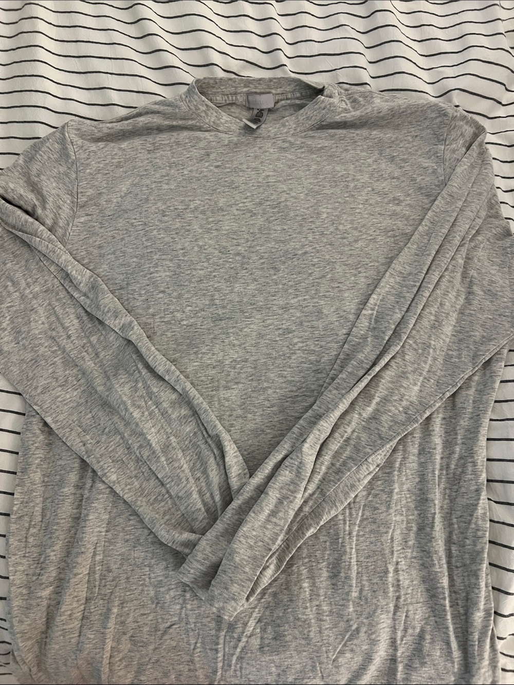 SKIMS Women's Light Heather Gray Long Sleeve Crewneck